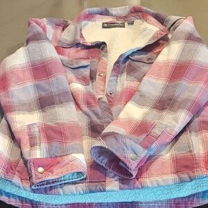 Free Country Plaid Jacket with Sherpa Lining